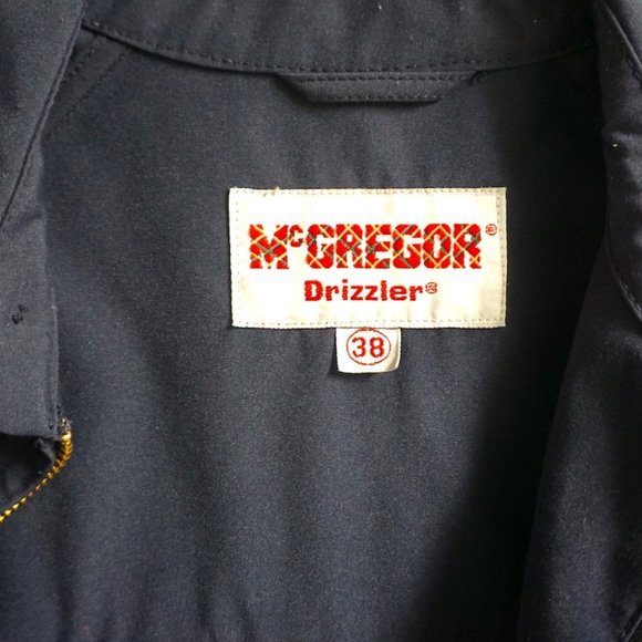 MEN'S MCGREGOR DRIZZLER VINTAGE FIELD JACKET SZ: 38 NAVY BLUE - Picture 10 of 12